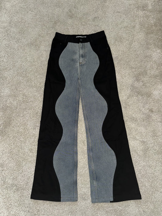 Black Pattern Jeans